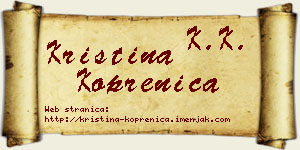 Kristina Koprenica vizit kartica